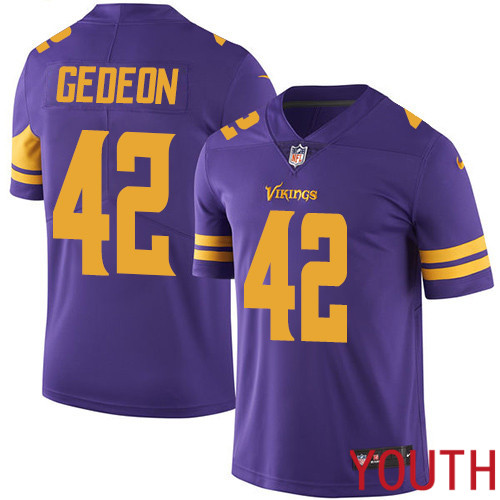 Minnesota Vikings #42 Limited Ben Gedeon Purple Nike NFL Youth Jersey Rush Vapor Untouchable->minnesota vikings->NFL Jersey